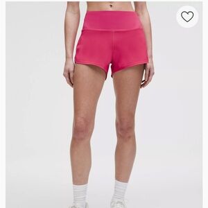 Lulu Lemon Speed Up High-Rise Lined Short 4" size 6 watermelon